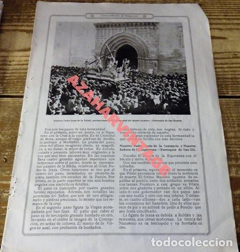 Coleccionismo: SEMANA SANTA SEVILLA,1922, HOJA REVISTA, LOS GITANOS EN SAN ROMAN, 20X28 CMS