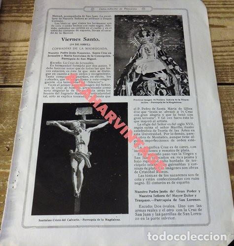 Coleccionismo: SEMANA SANTA SEVILLA,1922, HOJA REVISTA, TITULARES DE LA HERMANDAD DEL CALVARIO, 20X28 CMS