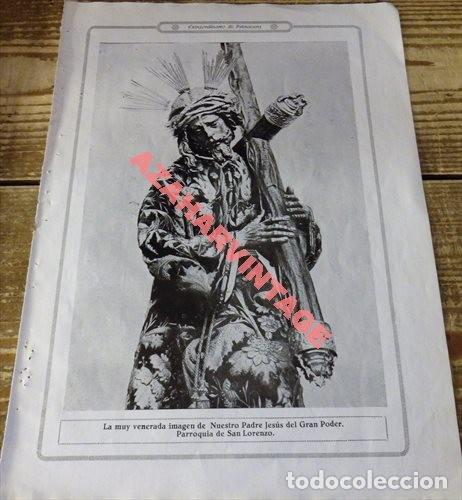 Coleccionismo: SEMANA SANTA SEVILLA,1922, HOJA REVISTA, NTRO.PADRE JESUS DEL GRAN PODER, 20X28 CMS