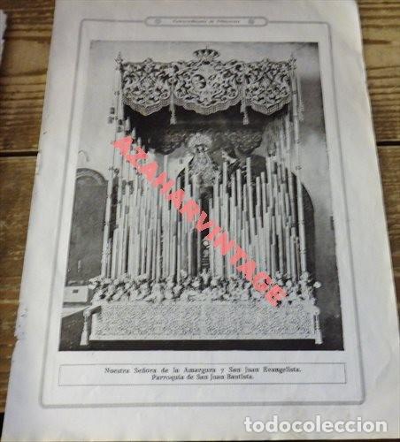 Coleccionismo: SEMANA SANTA SEVILLA,1922, HOJA REVISTA, LA VIRGEN DE LA AMARGURA, 20X28 CMS