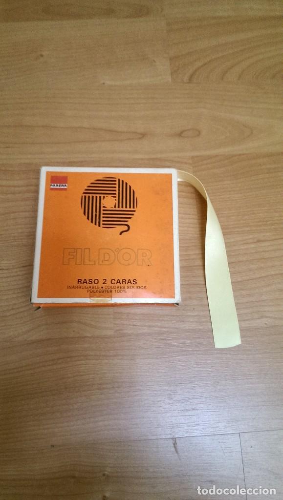 Colecionismo: CINTA RASO COLOR AMARILLO ANCHO 2,5 CMS. (1 METRO)