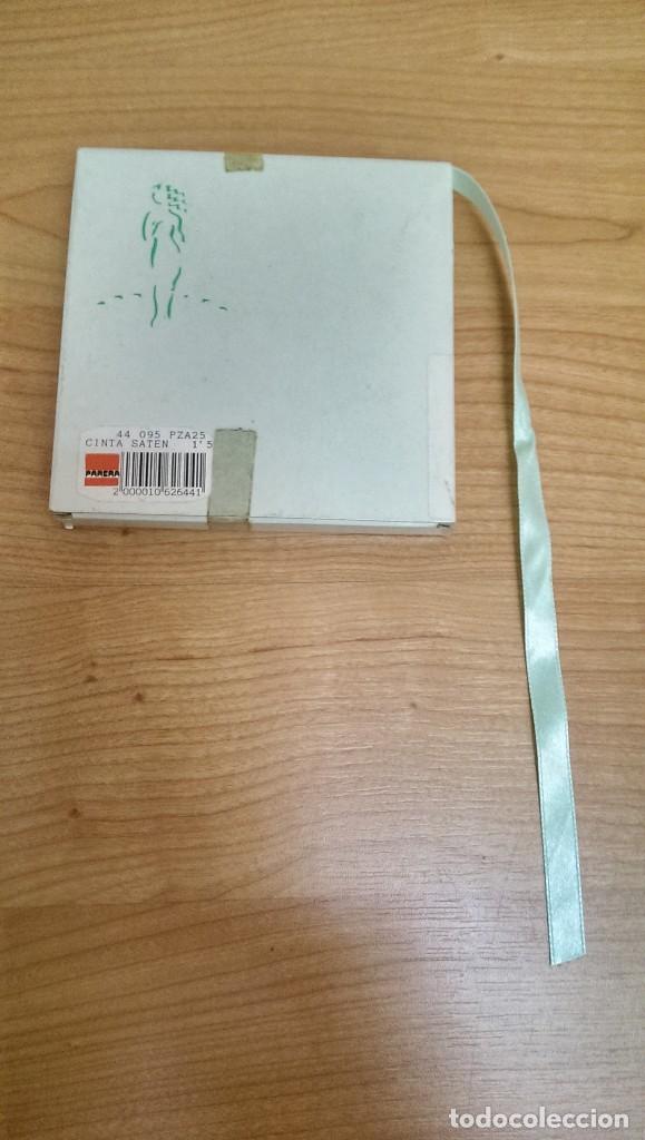Sammeln: CINTA RASO COLOR VERDE AGUA ANCHO 1 CMS. (1 METRO)