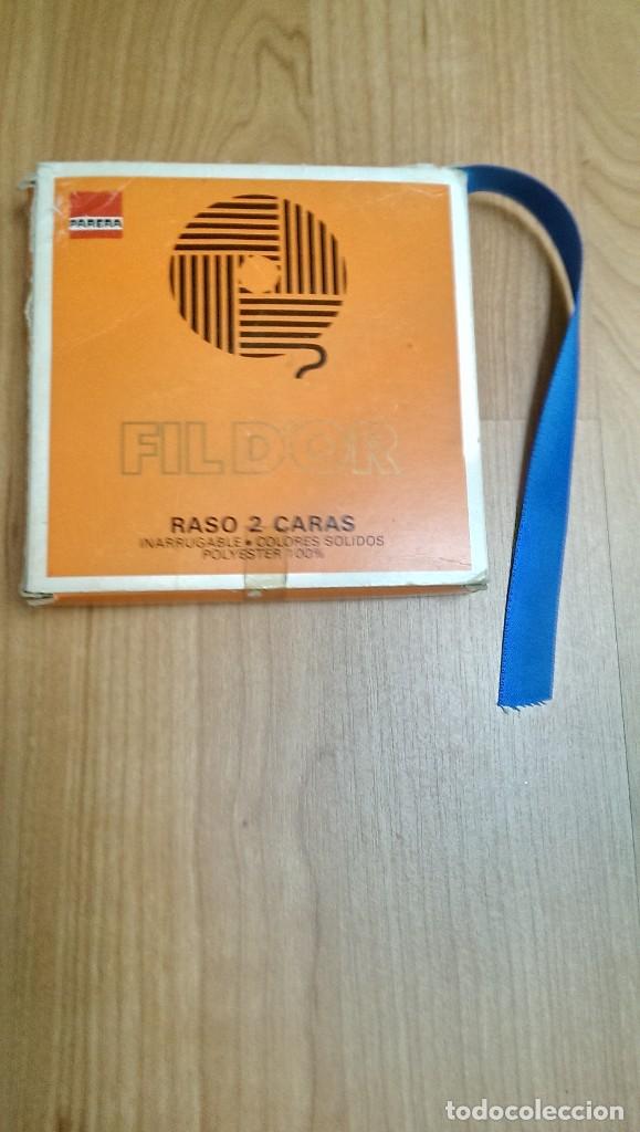 Colecionismo: CINTA RASO COLOR AZUL ANCHO 1,5 CMS. (1 METRO)