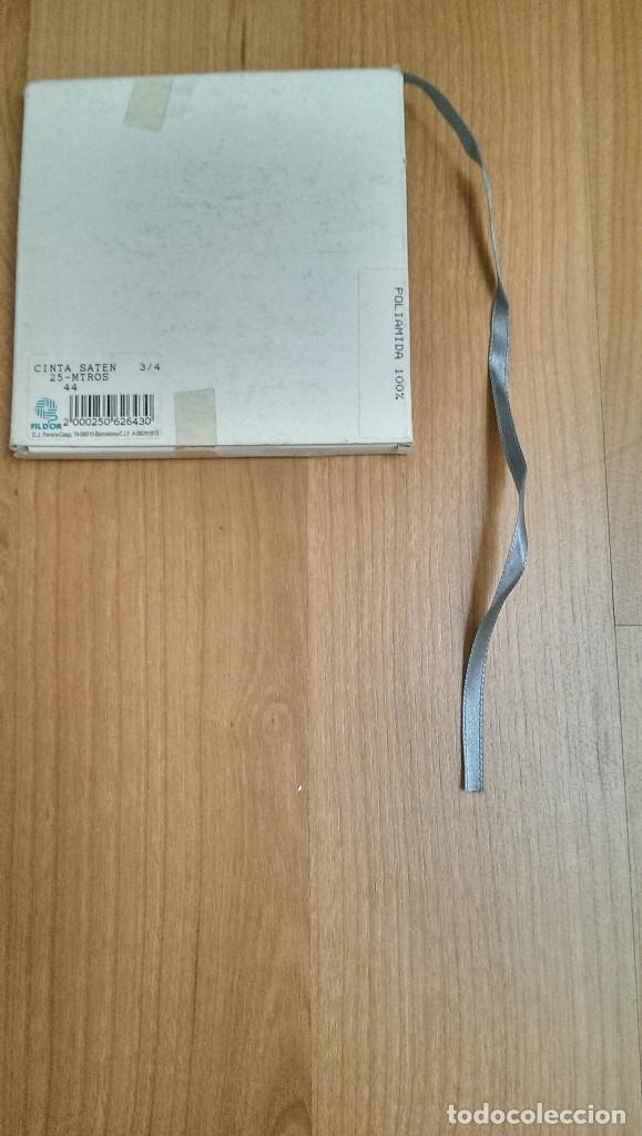 Sammeln: CINTA RASO COLOR GRIS ANCHO 0,5 CMS. (1 METRO)
