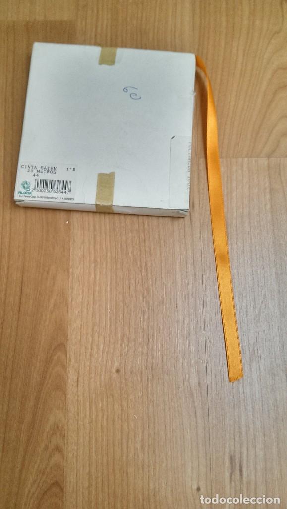 Colecionismo: CINTA RASO COLOR NARANJA ANCHO 1 CMS. (1 METRO)