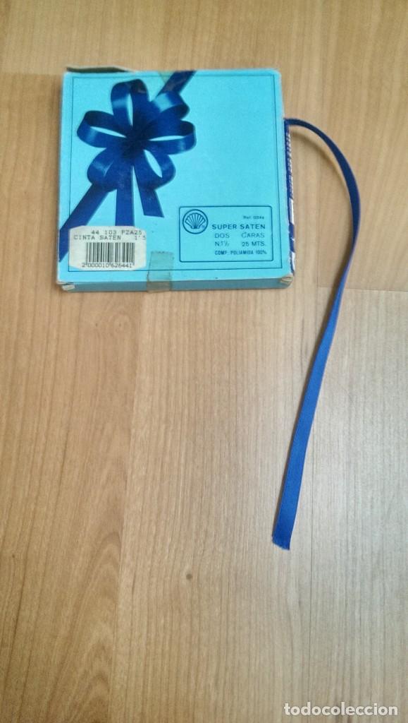 Collectionnisme: CINTA RASO COLOR AZUL A&Ntilde;IL ANCHO 1 CMS. (1 METRO)
