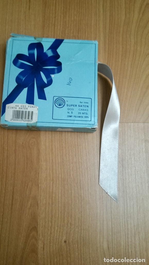 Colecionismo: CINTA RASO COLOR GRIS PERLA ANCHO 2,5 CMS. (1 METRO)