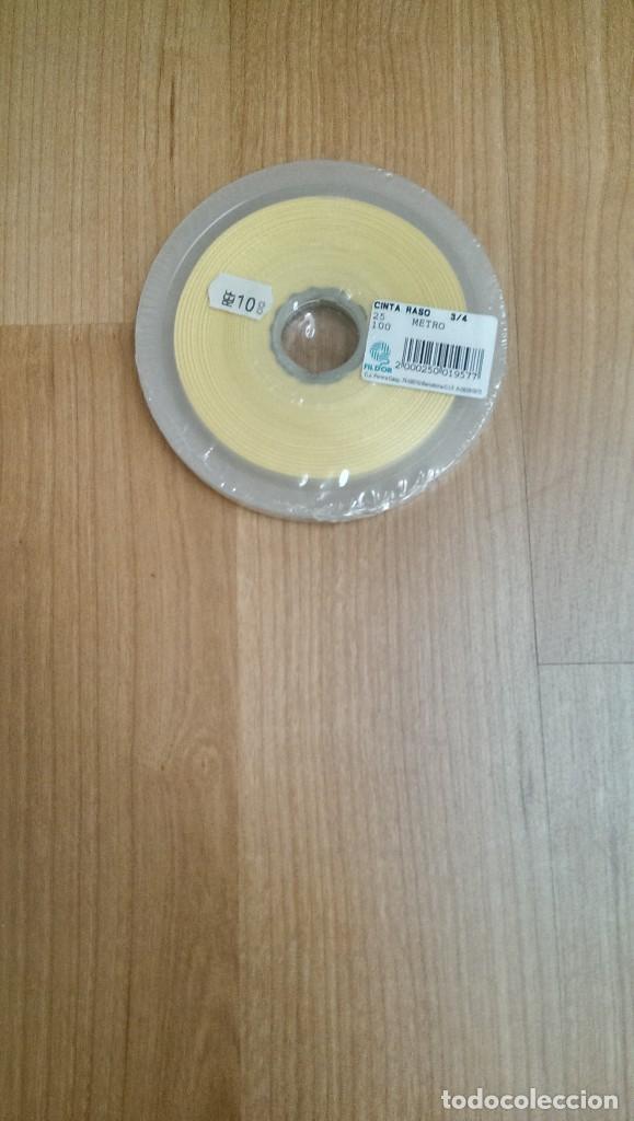 Colecionismo: CINTA RASO COLOR AMARILLO ANCHO 0,5 CMS. 1 METRO (DISPONIBLES 25 METROS)