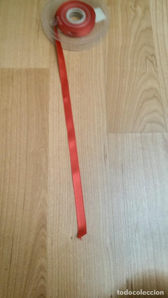 Collectionnisme: CINTA RASO COLOR ROJO ANCHO 1 CMS. (1 METRO)-DISPONIBLES 10,5 MTS.