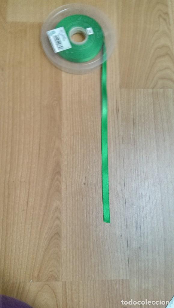 Collectionnisme: CINTA RASO COLOR VERDE PRADERA ANCHO 0,5 CMS. 1 METRO (DISPONIBLES 17 METROS)