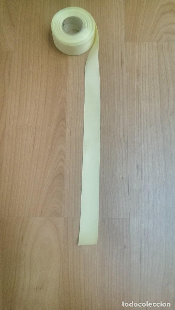 Collectionnisme: CINTA RASO COLOR AMARILLO PAJA ANCHO 2,5 CMS. 1 METRO (DISPONIBILIDAD 8,25 METROS)