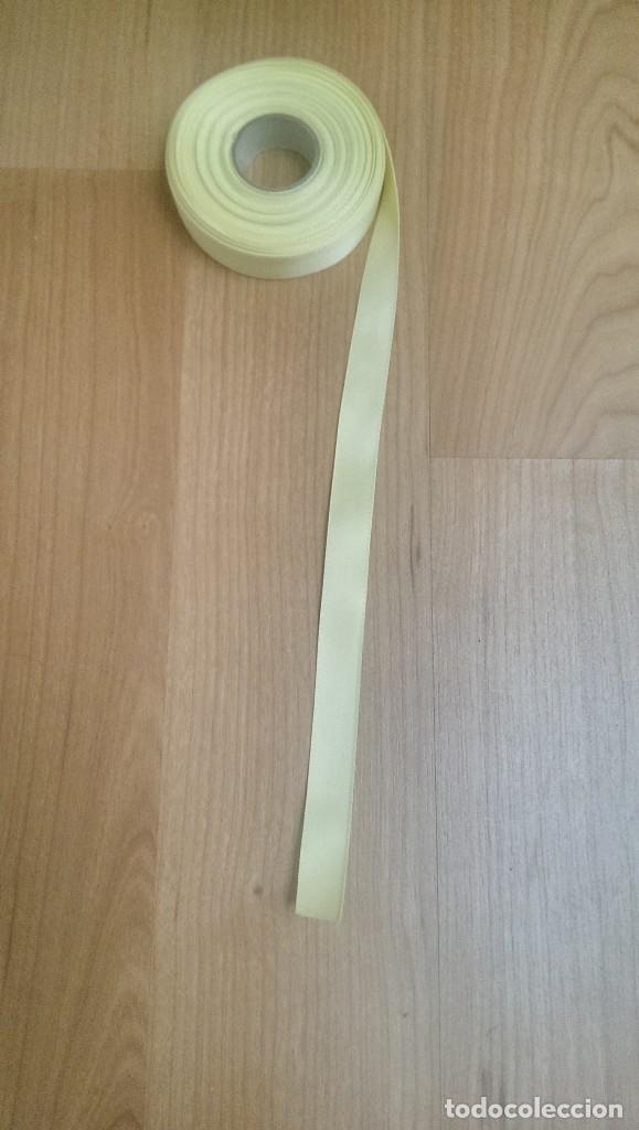 Collectionnisme: CINTA RASO COLOR AMARILLO PAJA ANCHO 1,5 CMS. 1 METRO (DISPONIBILIDAD 12,5 METROS)