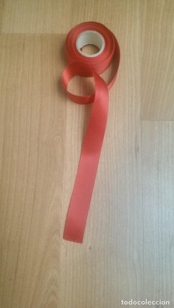 Colecionismo: CINTA RASO COLOR ROJO ANCHO 2 CMS. 1 METRO (DISPONIBILIDAD 5 METROS)