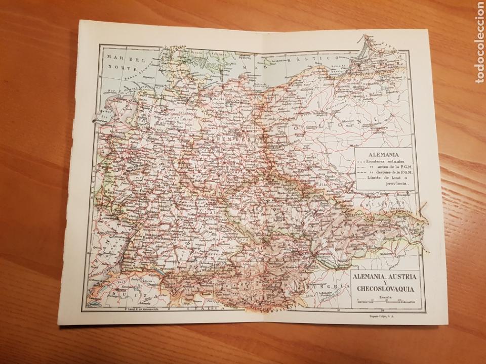 Coleccionismo: lamina - mapa alemania - austria y checoslovaquia - espasa calpe - tdkpr1