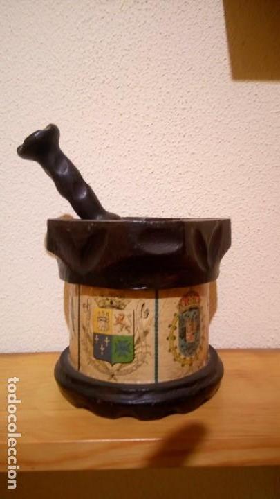 Coleccionismo: Mortero de madera - Foto 4