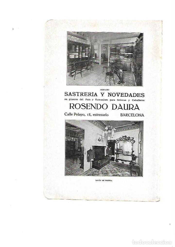 Collecting paper: A&Ntilde;O 1915 PUBLICIDAD ROSENDO DAURA SASTRERIA CALLE PELAYO CARROCERIAS LUCAS ALBERT AUTOMOVIL