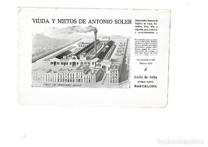 Collecting paper: A&Ntilde;O 1915 PUBLICIDAD VIUDA NIETOS ANTONIO SOLER FABRICA TEXTIL CUYAS FERRER CONSTRUCTOR OBRAS