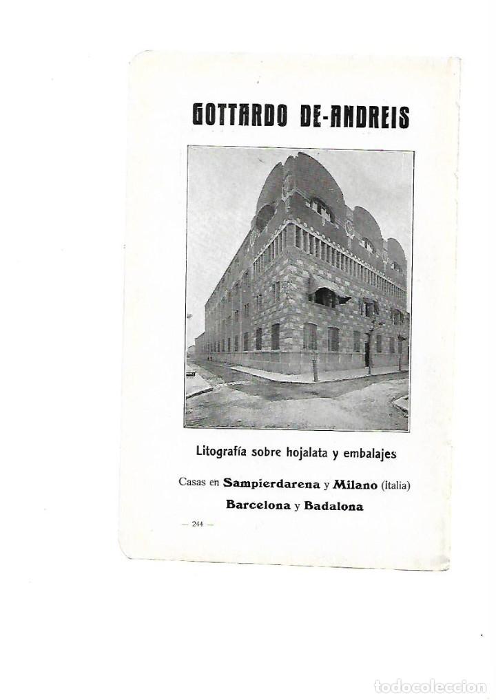 Sammelleidenschaft Papier: A&Ntilde;O 1915 PUBLICIDAD GOTTARDO DE ANDREIS LITOGRAFIA SOBRE HOJALATA Y EMBALAJES BADALONA BARCELONA