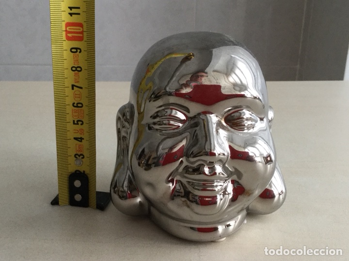 Coleccionismo: Cara de buda de metal