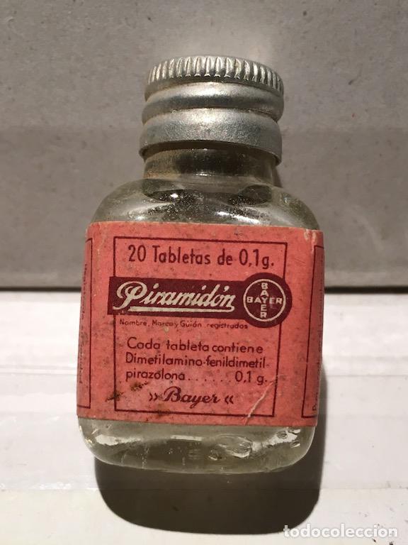 Coleccionismo: ANTIGUO BOTE DE MEDICAMENTO PIRAMIDON DE BAYER A&Ntilde;OS 50
