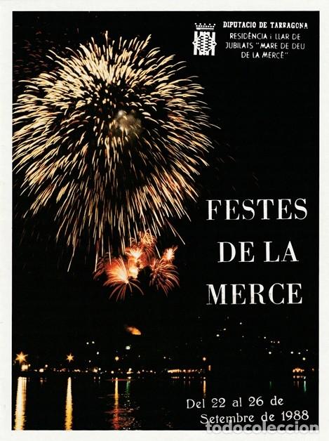 Coleccionismo: TARRAGONA - 1988 - PROGRAMA D&acute;ACTES  FESTES DE LA MERCE - RESIDENCIA DIPUTACIO DE TGNA- SANTA TECLA