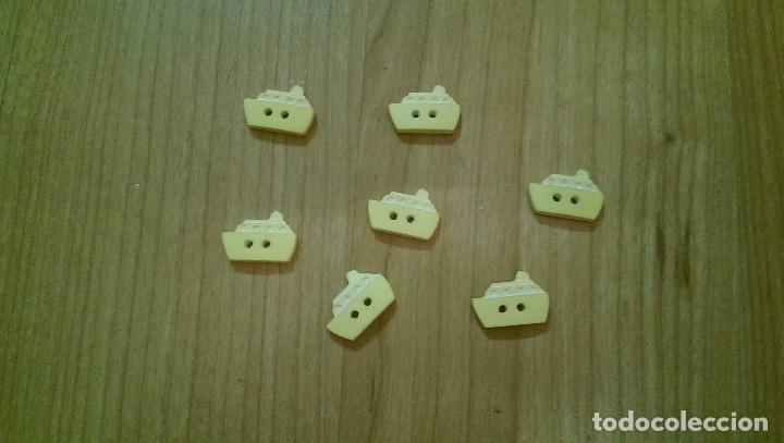 Sammeln: 7 BOTONES INFANTILES &laquo;BARCO AMARILLO&raquo; (SUELTOS A 0,30 &euro;)