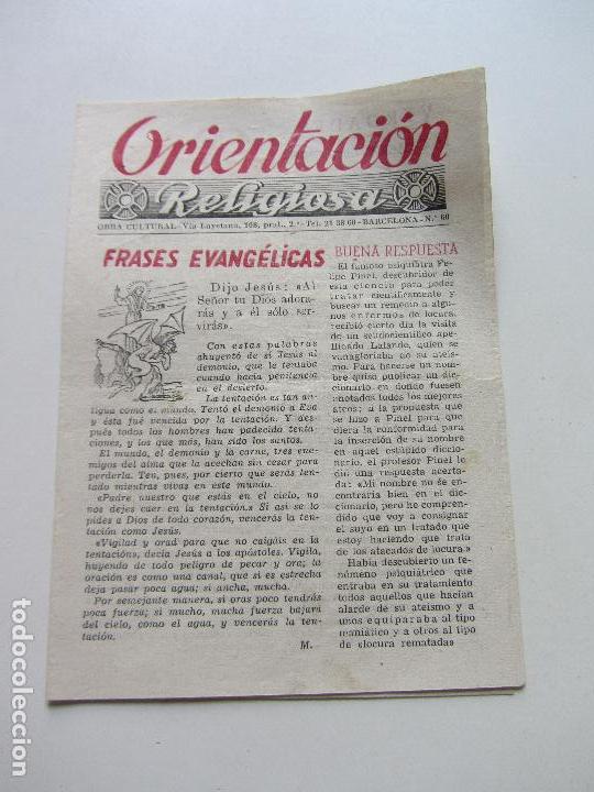 Coleccionismo: FOLLETO ORIENTACION RELIGIOSA N&ordm; 68 (a SFLL