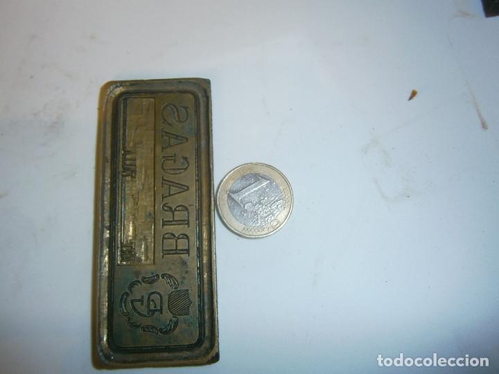 Coleccionismo: &iexcl;&iexcl;PRECIOSO MOLDE DE BRONCE ..DE IMPRENTA&iexcl;&iexcl; A&Ntilde;OS-30-40 ..BRAGAS