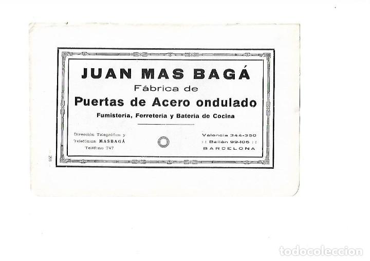 Collecting paper: A&Ntilde;O 1915 PUBLICIDAD JUAN MAS BAGA FABRICA PUERTAS ACER ONDULADO CASA GUAMIS CALZADO ZAPATERIA