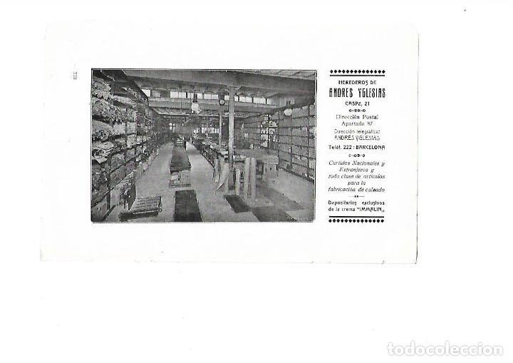 Collecting paper: A&Ntilde;O 1915 PUBLICIDAD HEREDEROS DE ANDRES YGLESIAS CURTIDOS FABRICACION CALZADO