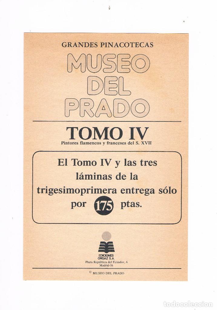 Coleccionismo: FOLLETO PUBLICITARIO GRANDES PINACOTECAS MUSEO DEL PRADO TOMO IV EDICIONES ORGAZ