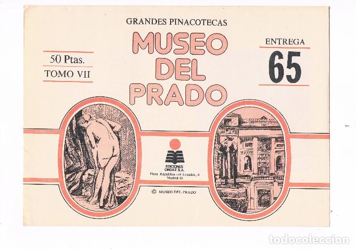 Coleccionismo: SOBRE LAMINAS GRANDES PINACOTECAS MUSEO DEL PRADO TOMO VII EDICIONES ORGAZ ENTREGA 65