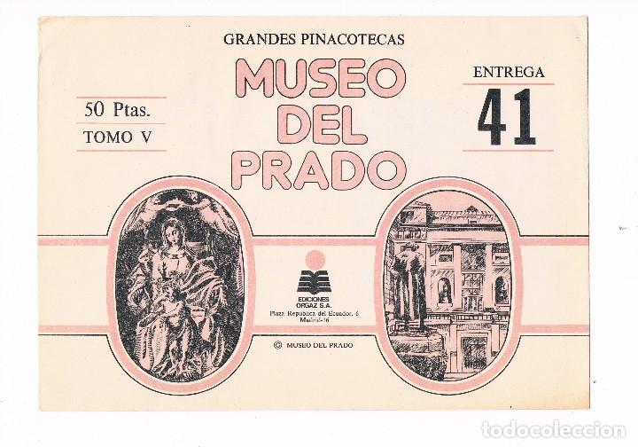 Coleccionismo: SOBRE LAMINAS GRANDES PINACOTECAS MUSEO DEL PRADO TOMO V EDICIONES ORGAZ ENTREGA 41