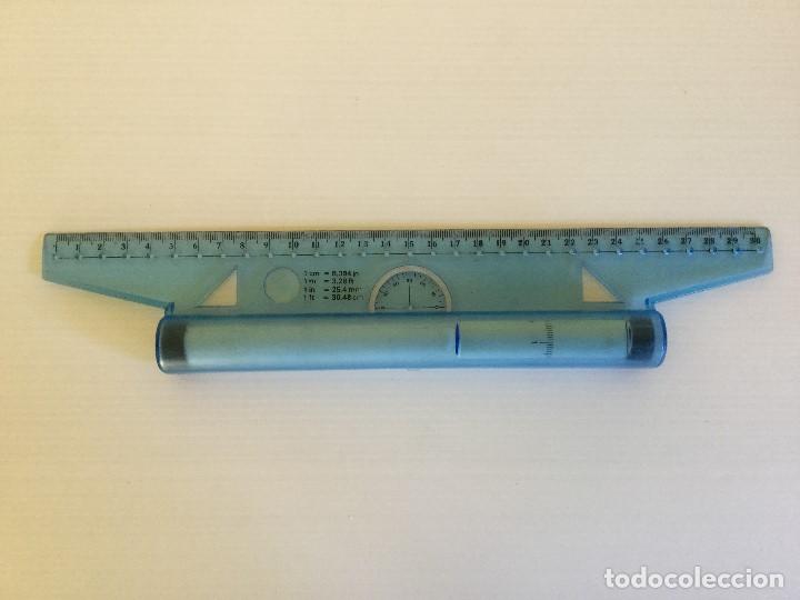 Sammeln: Regla de rodillo medidor transportador 30cm