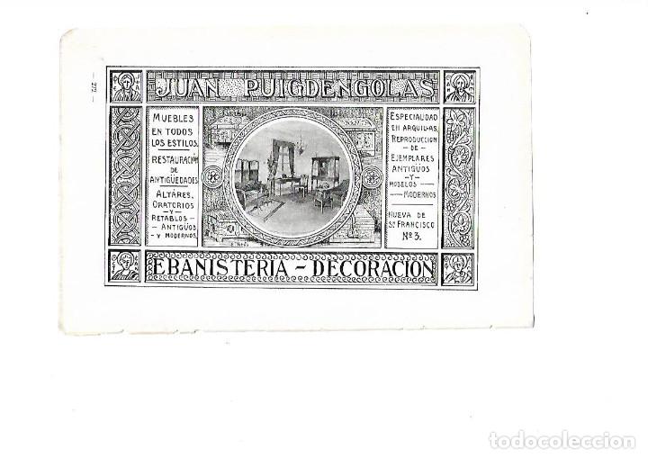 Sammelleidenschaft Papier: A&Ntilde;O 1915 PUBLICIDAD JUAN PUIGDENGOLAS EBANISTERIA DECORACION MUEBLES RESTAURACION