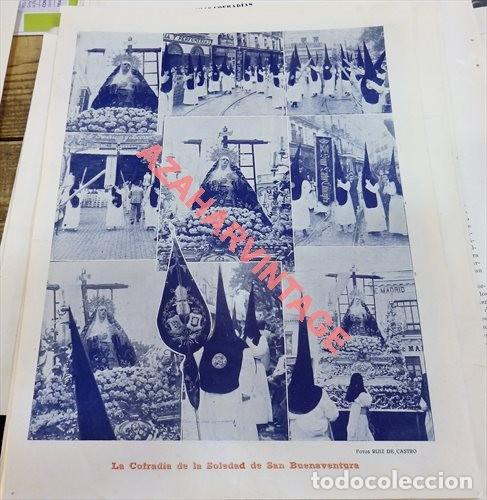 Coleccionismo: SEMANA SANTA SEVILLA,1945, HOJA REVISTA, COFRADIA SOLEDAD SAN BUENAVENTURA, 24X31 CMS