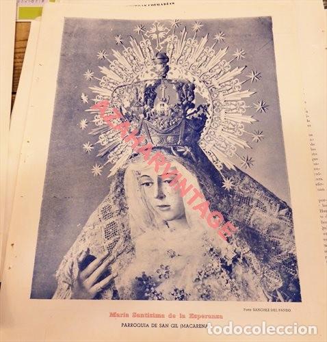 Coleccionismo: SEMANA SANTA SEVILLA,1945, HOJA REVISTA, LA ESPERANZA MACARENA, 24X31 CMS