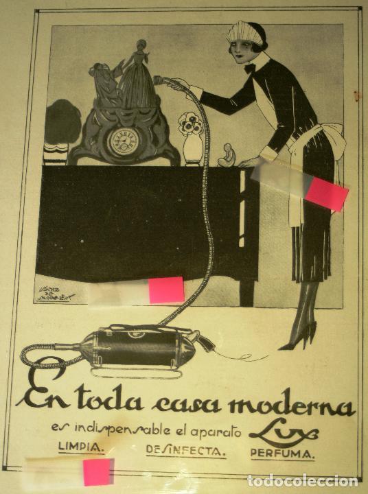 Coleccionismo: LAMINA REVISTA NUEVO MUNDO EN TODA CASA MODERNA IMPRESCINDIBLE EL APARATO LUX DIBUJO DE SANZ MORALES