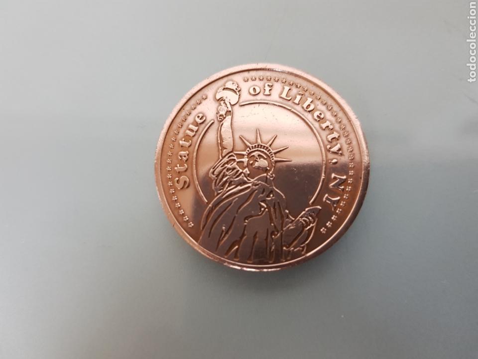 Coleccionismo: MEDALLA ESTUTUA DE LA LIBERTAD NEW YORK COBRE PURO 15gr. EN CAPSULA