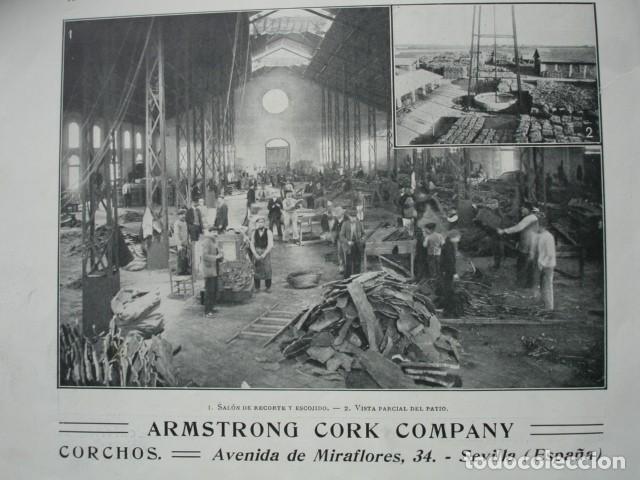 Coleccionismo: CORCHOS ARMSTRONG CORK COMPANY MIRAFLORES SEVILLA .A&Ntilde;O 1910.17X12