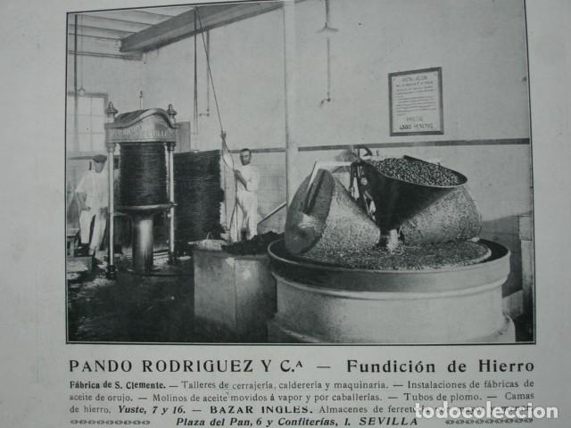 Collecting paper: FUNDICION HIERRO PANDO RODRIGUEZ FABRICA SAN CLEMENTE SEVILLA .A&Ntilde;O 1910. 15X11