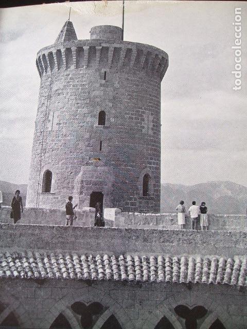 Coleccionismo: PALMA DE MALLORCA CASTILLO DE BELLVER LAMINA HUECOGRABADO A&Ntilde;OS 50