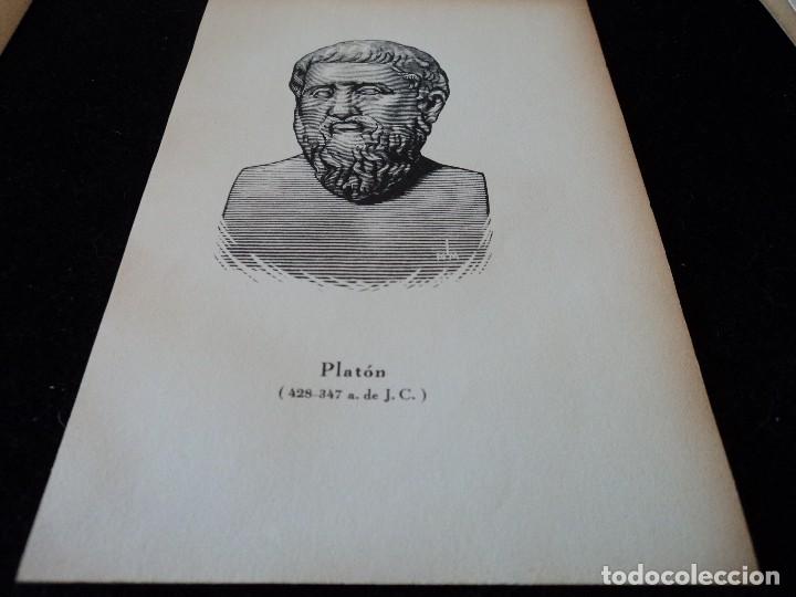 Coleccionismo: PLATON PROCEDE DE UN ANTIGUO LIBRO 19 X13 CM