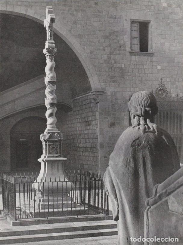 Collectionnisme: BARCELONA ANTIGUA - LAMINA / HOJA RECORTADA -PATIO DEL ANTIGUO HOSPITAL DE LA SANTA CRUZ Y SAN PABLO