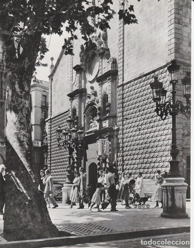Collectionnisme: BARCELONA ANTIGUA - LAMINA / HOJA RECORTADA - RAMBLA DE LAS FLORES Y FACHADA IGLESIA DE BELEN
