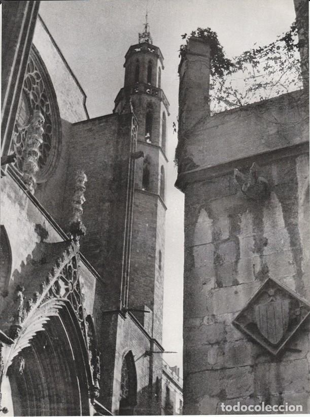 Collectionnisme: BARCELONA ANTIGUA - LAMINA / HOJA RECORTADA - IGLESIA SANTA MARIA DEL MAR HISTORICA Y ARQUITECTONICA