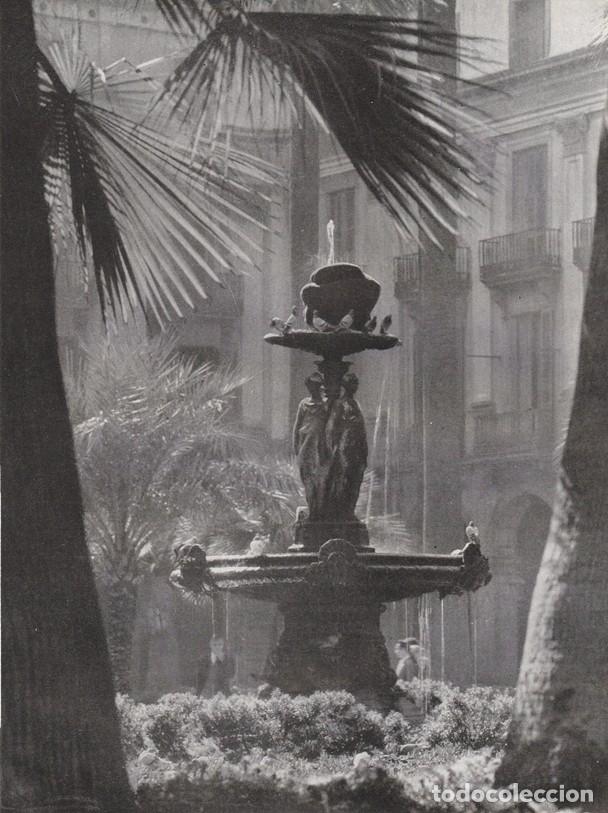 Collectionnisme: BARCELONA ANTIGUA - LAMINA / HOJA RECORTADA - FUENTE OCHOCENTISTA DE LA PLAZA REAL