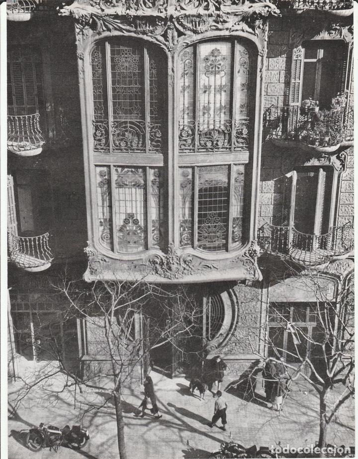 Sammelleidenschaft Papier: BARCELONA ANTIGUA - LAMINA / HOJA RECORTADA - CASA DEL ENSANCHE - FACHADA MODERNISTA -