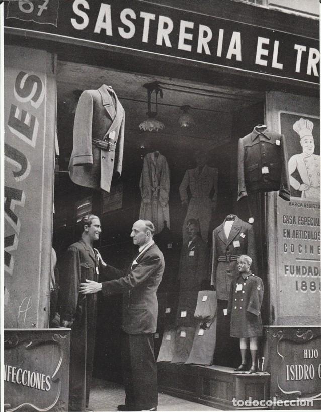 Sammelleidenschaft Papier: BARCELONA ANTIGUA - LAMINA / HOJA RECORTADA -TIENDA SASTRERIA CALLE DEL HOSPITAL -RAMBLAS/PARALELO