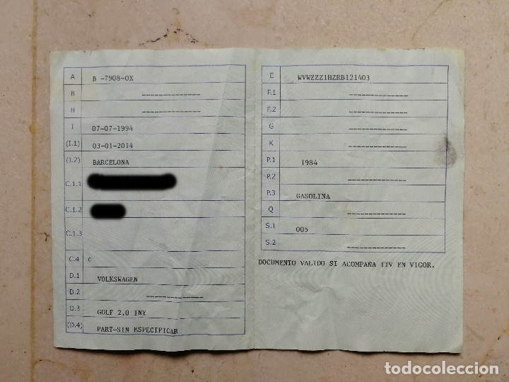 Antiguo Permiso De Circulacion Espana Reino Comprar Documentos Antiguos En Todocoleccion 111920095